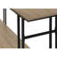 2 consoles avec plateau taupe - base en métal noir pour entrée, couloir, chambre à coucher contemporaine étroite et cadre