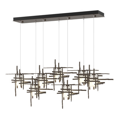 Tura 7-Light Glass Rectangular Pendant