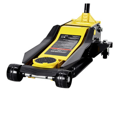 Cric de plancher hydraulique à profil bas - capacité de 4 tonnes (8 818 lb), fabrication en acier avec pompe à levage rapide à deux pistons, plage de levage de 3,9 po à 21,5 po pour VUS et voitures de sport