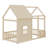 House-Shaped Floor Bed Featuring  LED Lighting and Cozy Design-1021710777
