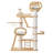 76" Modern Wood Cat Tree For Multi-Cat Homes, Sturdy Cat Tower With Scratching Posts & Platforms