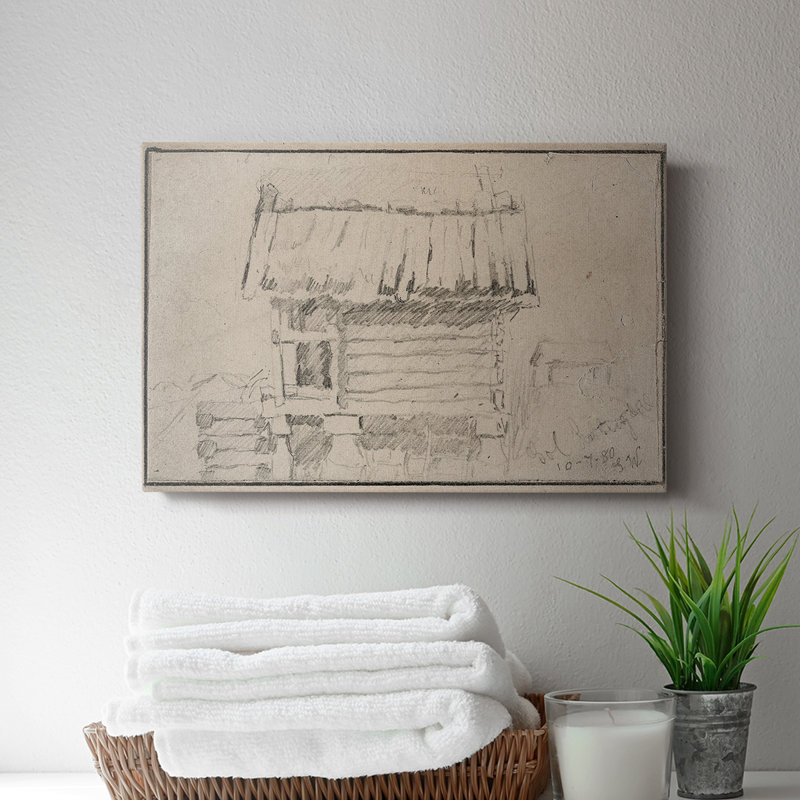 Croquis rétro - L XXII - Cavas enveloppés de galerie, H 24 po x l 36 po