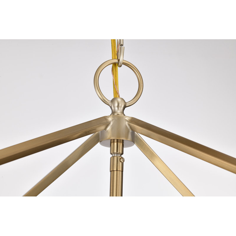Lustre rectangulaire 4 lumières Azair, Bronze brillant, H 26,5 po x l 20 po x P 20 po