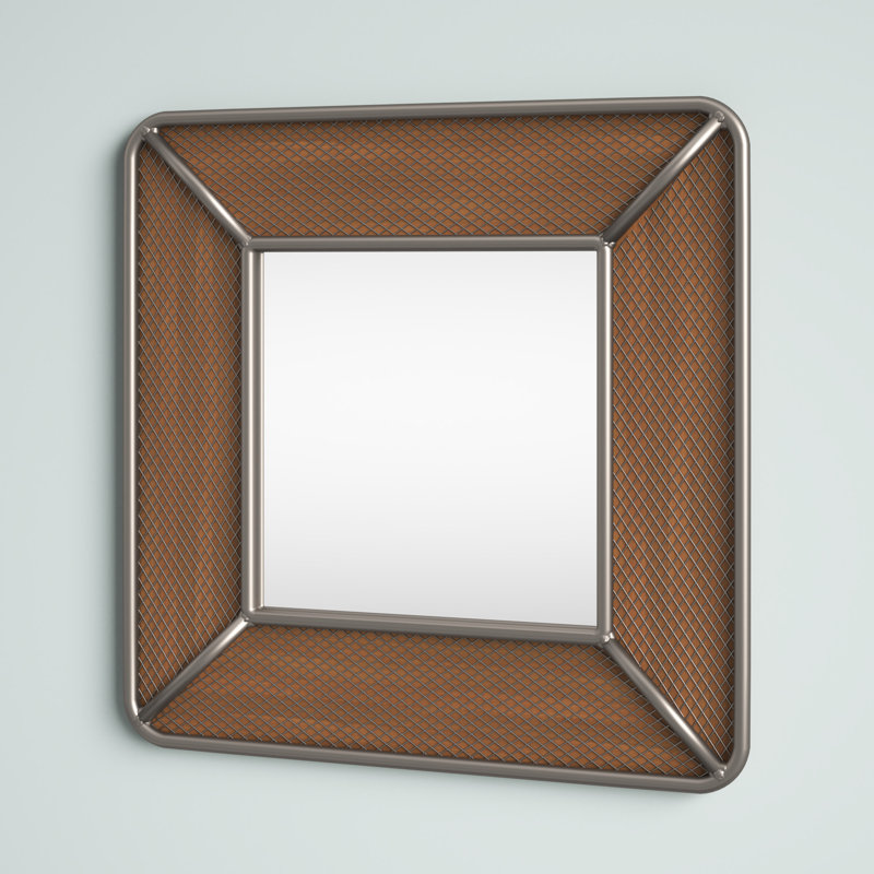 Dillon Solid Wood Square Wall Mirror