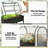 Raised Garden Bed With Flip-Up Greenhouse Cover, Metal Elevated Garden Bed With Legs And Drainage Hole, Black-2066317015