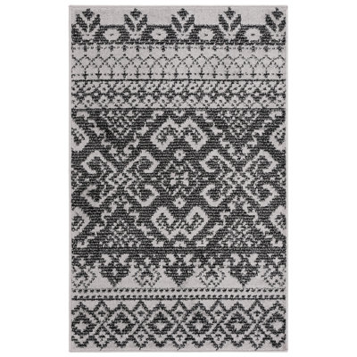 Tapis argenté / noir Nicarla