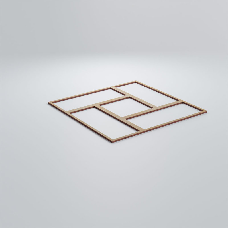 Panneaux muraux décoratifs en bois Sheffield, Hickory, H 7 3/8 po x l 7 3/8 po x P 1/4 po