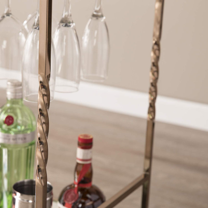 Murdock Metal Bar Cart, Champagne