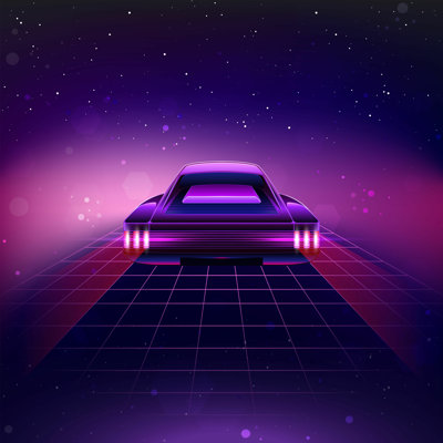 " Sci-Fi Background With Supercar " by Perfectvectors
