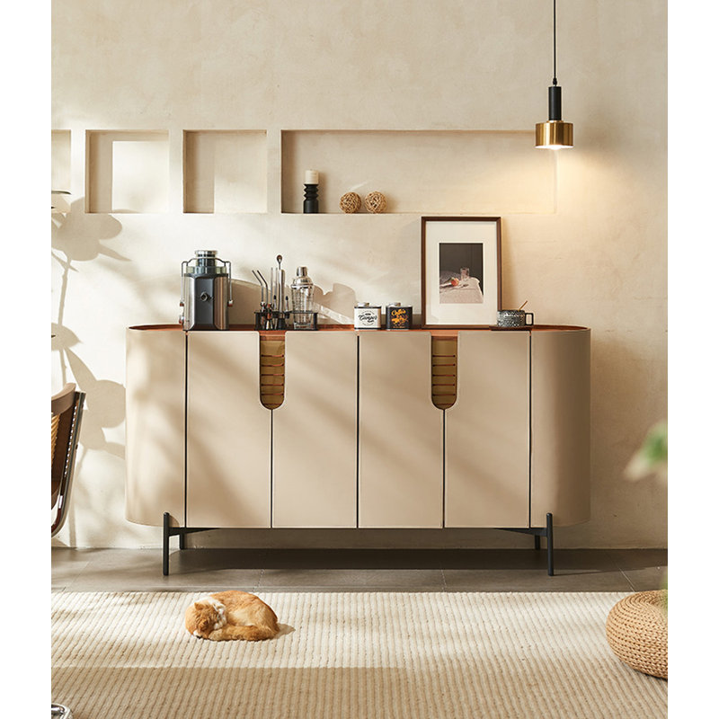 Organisateur de buffet italien en cuir italien