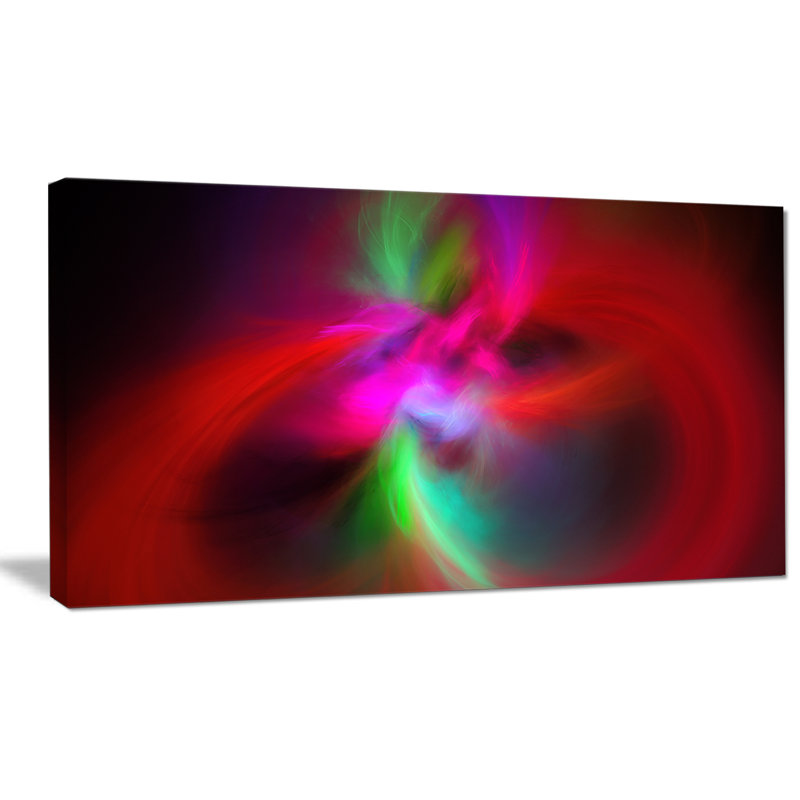 «Red Spiral Kaleidoscope», impression sur toile tendue, H 16 po x l 32 po x P 1 po