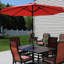 Delaplaine 9' Solid Octagon Market Umbrella with Push-Button Tilt - Orange-1130741628