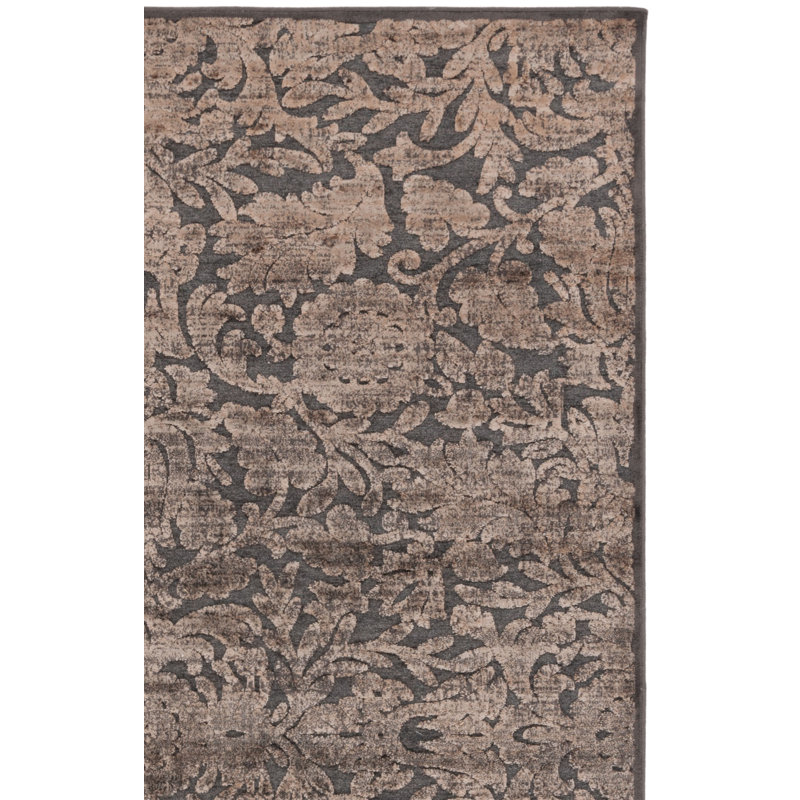 Tapis brun en laine Heritage Bloom Martha Stewart, Rectangle 2 pi 7 po x 4 pi