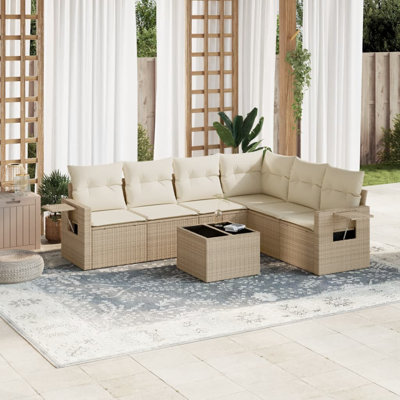 Ensemble de canapé de jardin Vidaxl beige