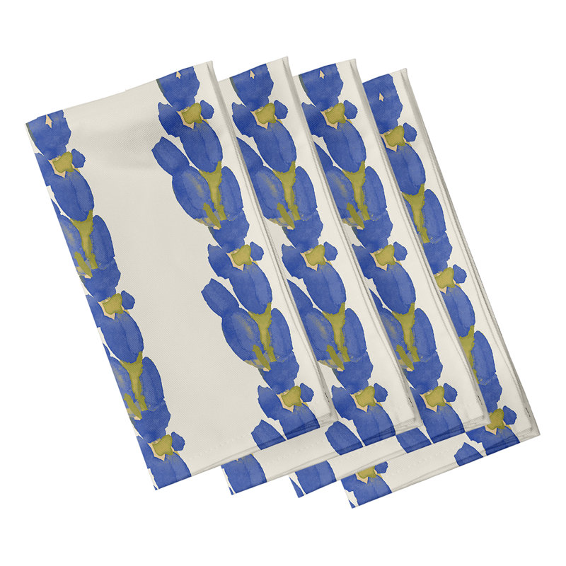 Polyester Floral Square Napkin