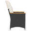 Ensemble de 2 chaises de jardin inclinables Vidaxl - noir-116119939-116119943