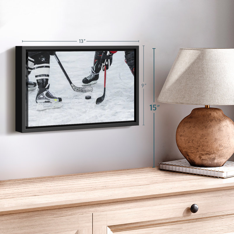 Impression sur toile de hockey sur glace, H 9 po x l 13 po