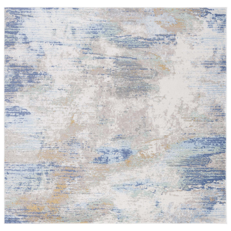 Strasser Skyler Performance Abstract Rug, Square 6'7"