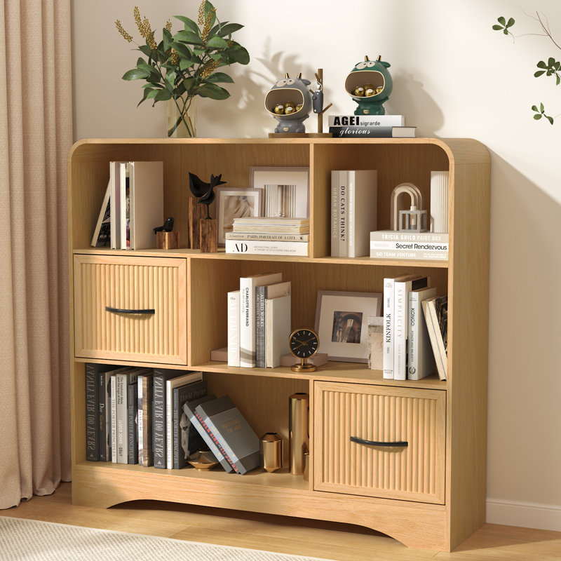 Toy Storage Organizer With 2 Storage Bins,Toy Storage Cabinet, Toy Chest Storage For Playroom, Oak, Oak