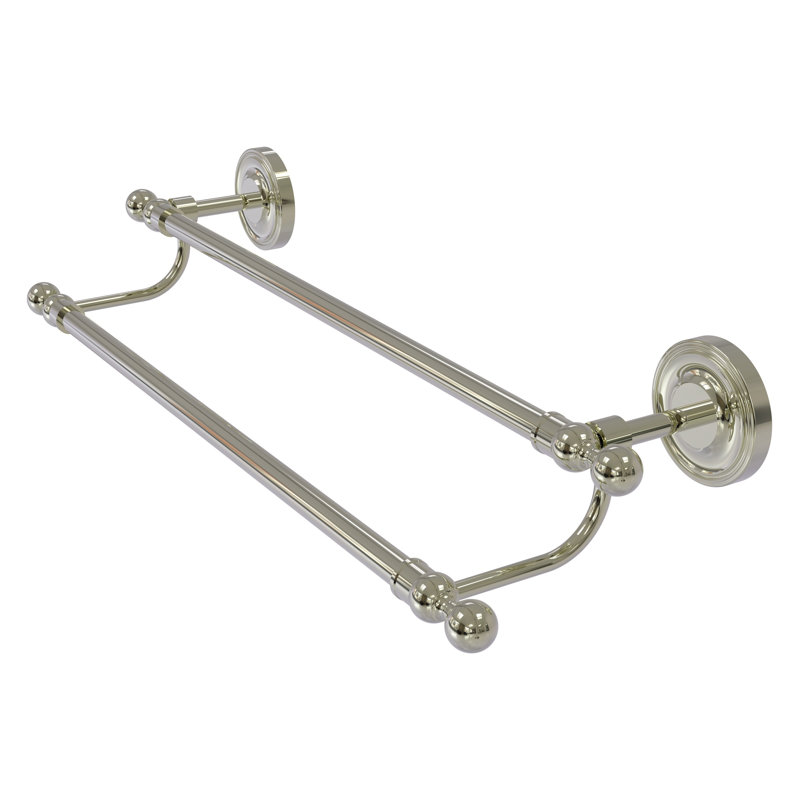 Double barre à serviettes murale Gober, 30 po, Nickel poli