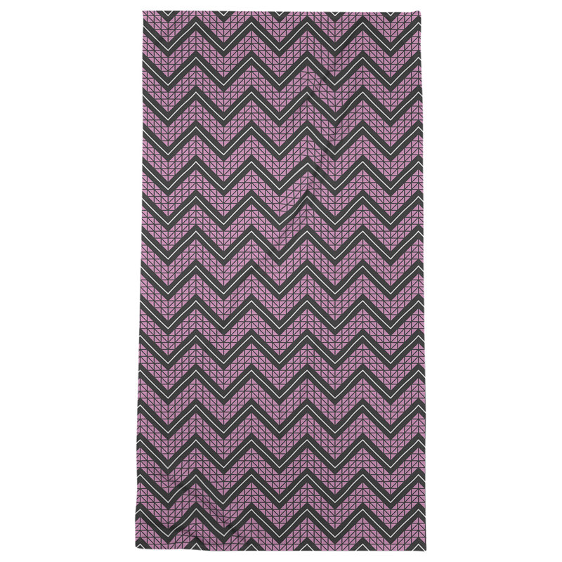 Stephenie Bath Towel, Orchid/Black
