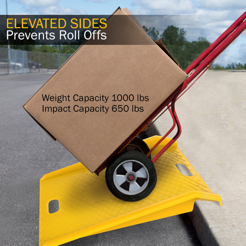 Stalwart Curb Ramp - Heavy Duty, Portable Ramp with 1000lb Weight ...