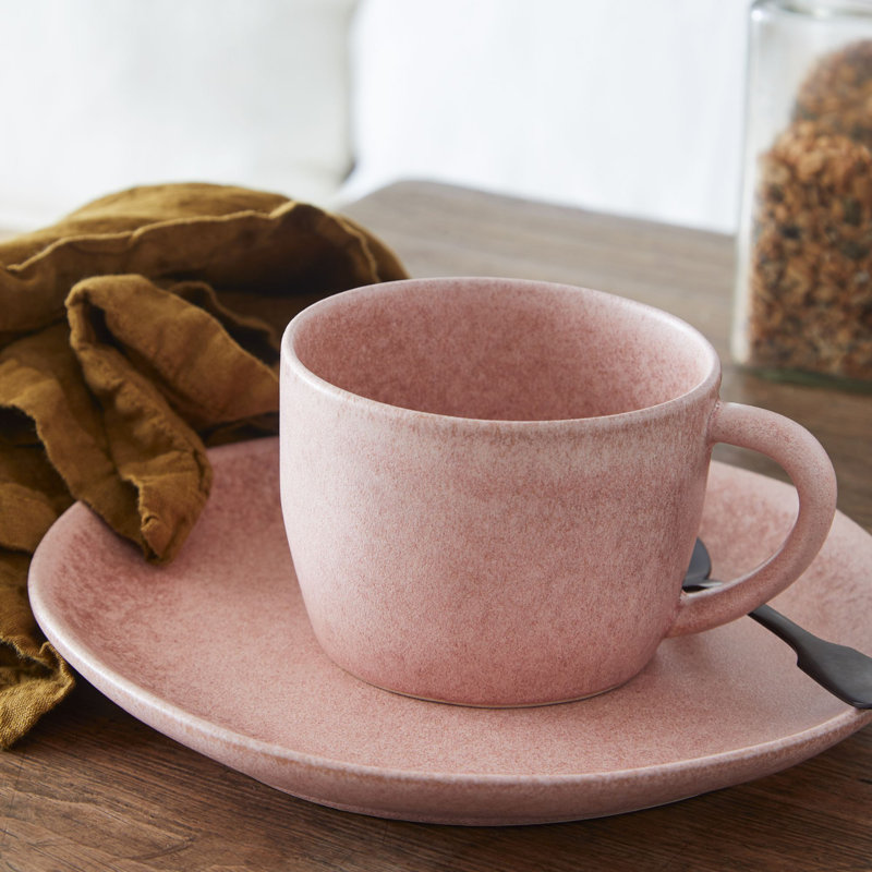 Livia Handmade Stoneware Coffee Mug, Mauve Rose