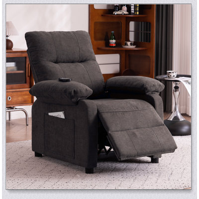 Fauteuil inclinable 160 ° pour personnes âgées avec massage à 8 points, chauffage, chenille moelleuse et poches de rangement latérales
