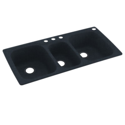 Évier de cuisine à fixation double L 44 po x l 22 po