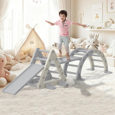 Ensemble de triangles 9 en 1. Ensemble d'escalade en plastique PEHD. Jouets d'escalade durables pour tout-petits 1-8 Rampe. Échelle et glissade