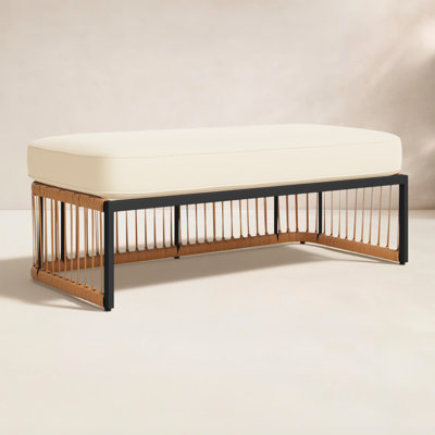 Aura 46.85'' Steel Outdoor Bench