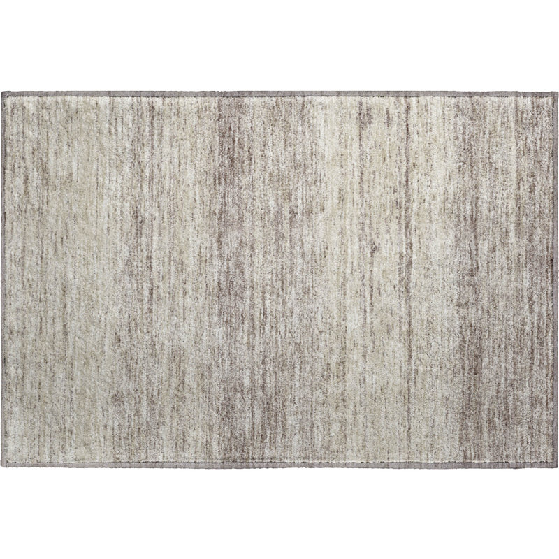 Premium Machine Washable Prisco Taupe Rug, Rectangle 1'8" x 2'6"