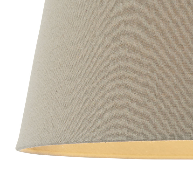 Orpington Fabric Drum Lamp Shade, 17cm H x 26cm W x 26cm D, Grey