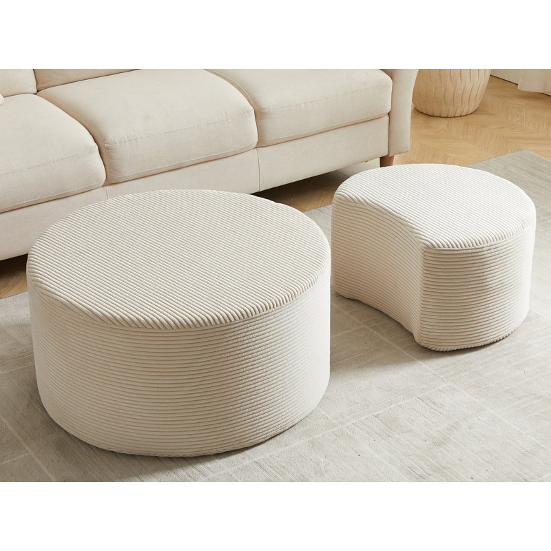 Ensemble de tables basses 2 pièces, Beige