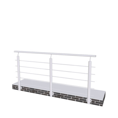 870 x 200 cm Matt Silver Mobility Adjustable Aluminum Handrail Suitable For Steps/Stairs Side Walls