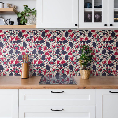 Atianna 30 x 30 cm PVC Tile in Pink