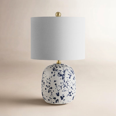 Odette 19.25" Ivory/Navy Standard Lamp
