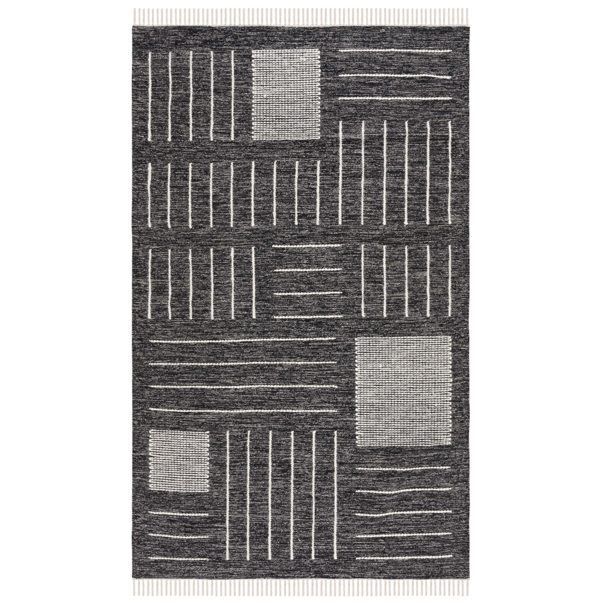 Flore Handmade Rug, Rectangle 4' x 6'