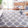 Patchin Hand Tufted Wool/Viscose Geometric Rug in Dark Gray/Ivory