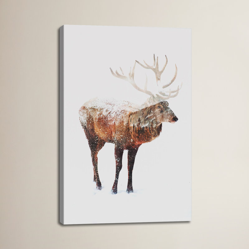 " Deer V " by Andreas Lie, Canvas, 40" H x 26" W x 1.5" D