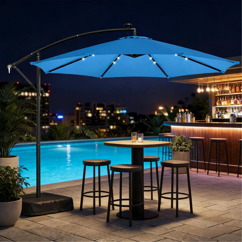 Élégant parasol de piscine, parasol d'extérieur, parasol de patio en porte-à-faux