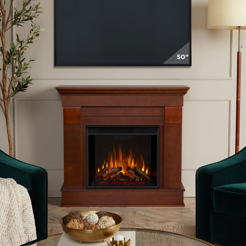 Chateau 41" Electric Fireplace by Real Flame, Dark Walnut