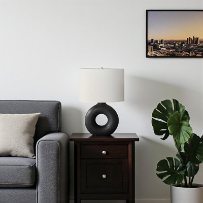 Seren Black Ceramic Table Lamp