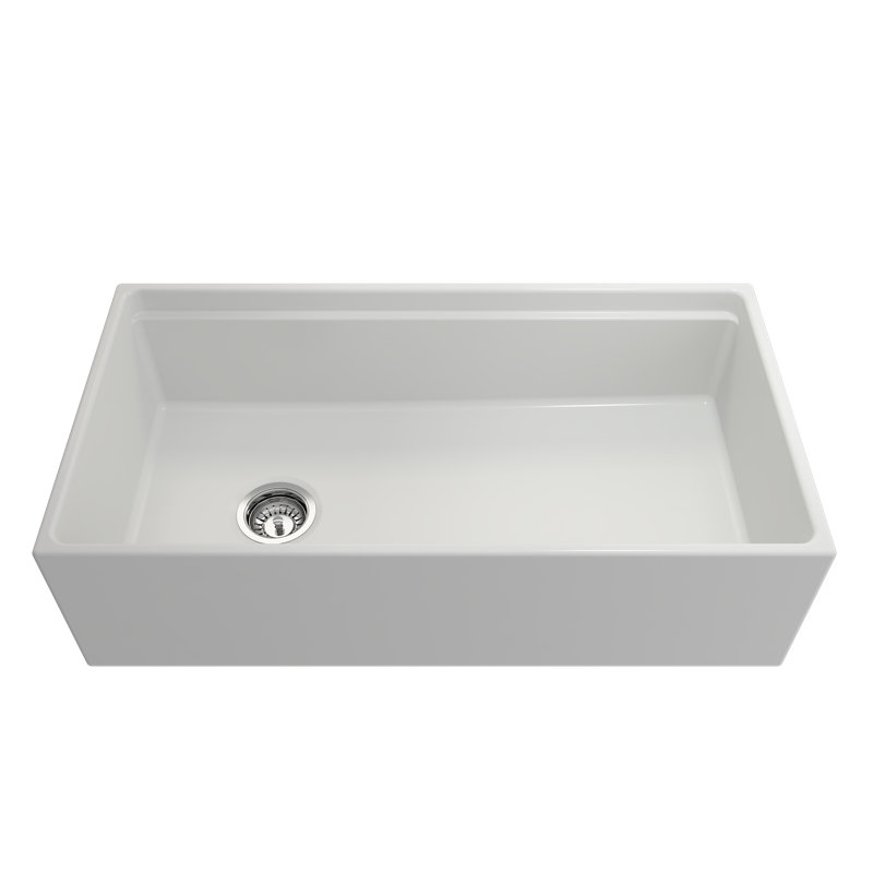30'' L Single Basin Kitchen Sink, Matte White