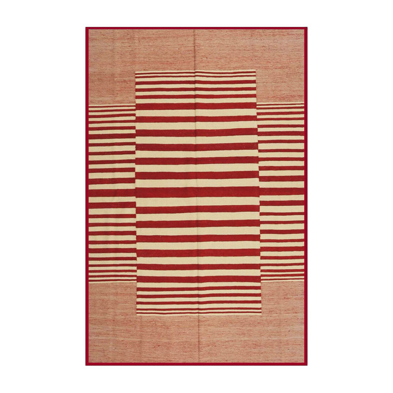 Tapis rouge contemporain, Rectangle 7 pi x 9 pi