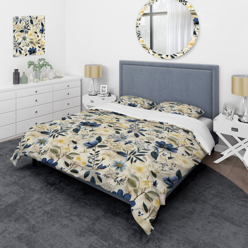 Ensemble de housse de couette Sandy, Housse de couette pour grand lit et 2 taies décor