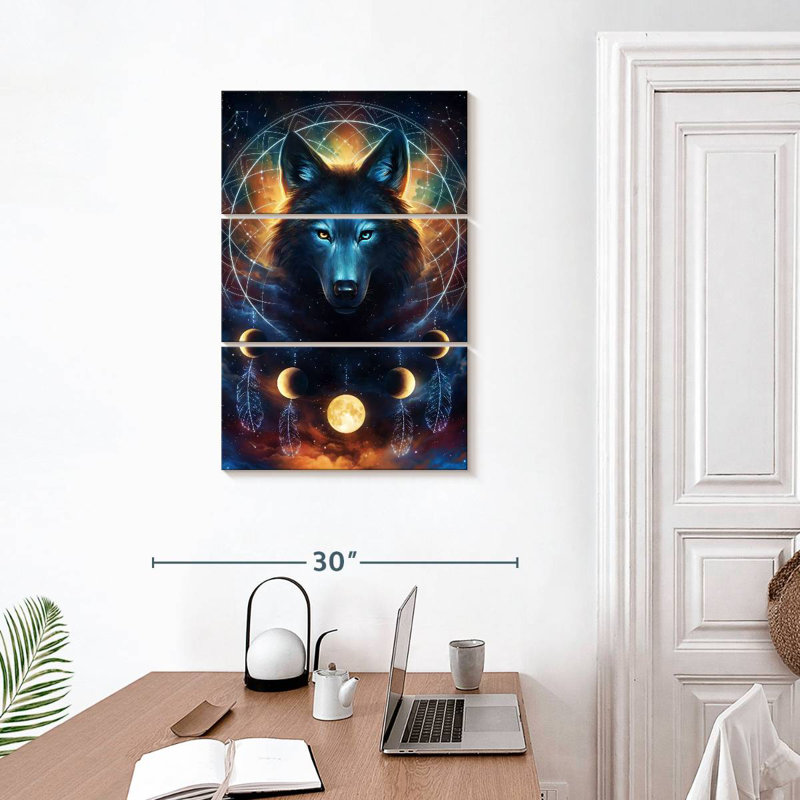 Brampt Dreamcatcher Wolf, 32" H x 20" W