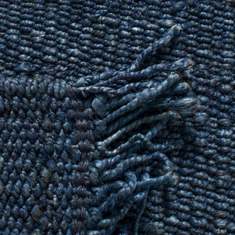 Natural Fiber Three Hundred Sixty Eight Area Rug In Navy, Rectangle 6' x 9'