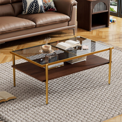 Manzie Glass Top Single Coffee Table