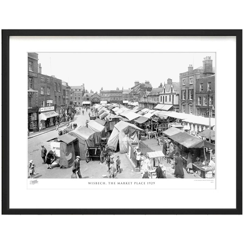 Wisbech, The Market Place 1929 by Francis Frith - Single Picture Frame Print, 60cm H x 80cm W x 2.3cm D